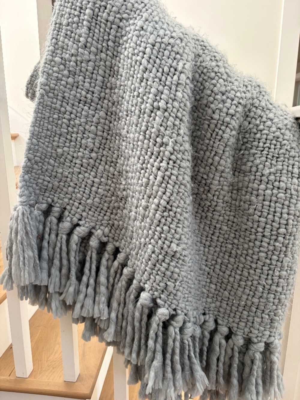 Pottery Barn BLUE Chunky Throw Blanket 50x60”
